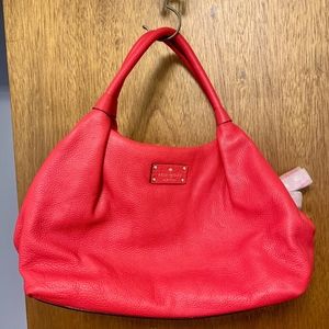 Pink Leather Kate Spade Shoulder Baguette